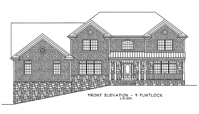 Elevation of 9 Flintlock Road, Montvale, NJ